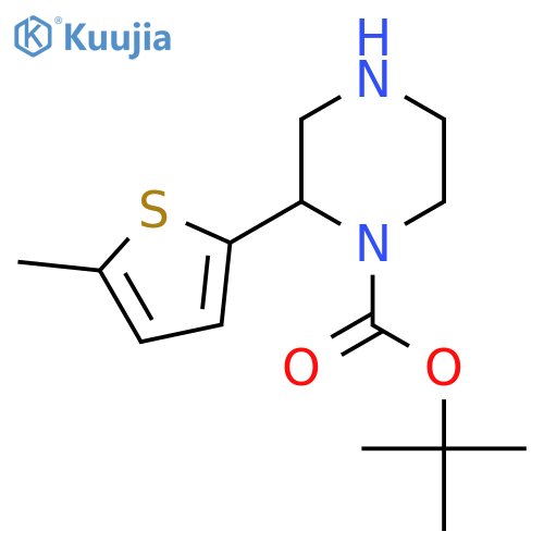 tert-butyl 2-(5-methylthiophen-2-yl)piperazine-1-carboxylate structure