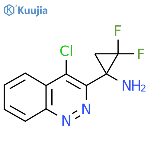 1-(4-chlorocinnolin-3-yl)-2,2-difluorocyclopropan-1-amine structure