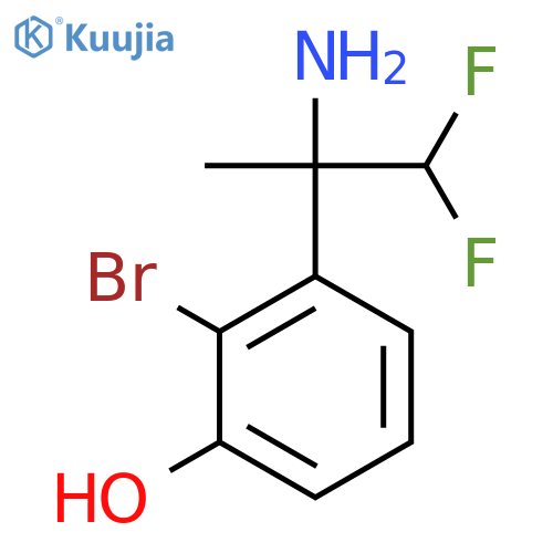3-(2-amino-1,1-difluoropropan-2-yl)-2-bromophenol structure