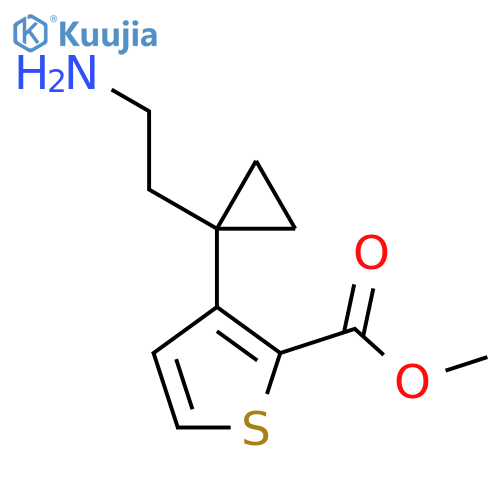 methyl 3-1-(2-aminoethyl)cyclopropylthiophene-2-carboxylate structure