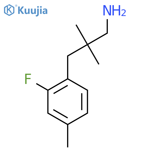 3-(2-fluoro-4-methylphenyl)-2,2-dimethylpropan-1-amine structure