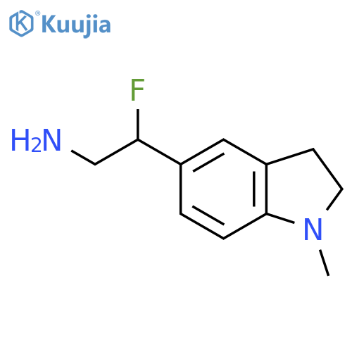 2-fluoro-2-(1-methyl-2,3-dihydro-1H-indol-5-yl)ethan-1-amine structure