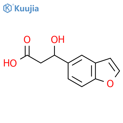 3-(1-benzofuran-5-yl)-3-hydroxypropanoic acid structure
