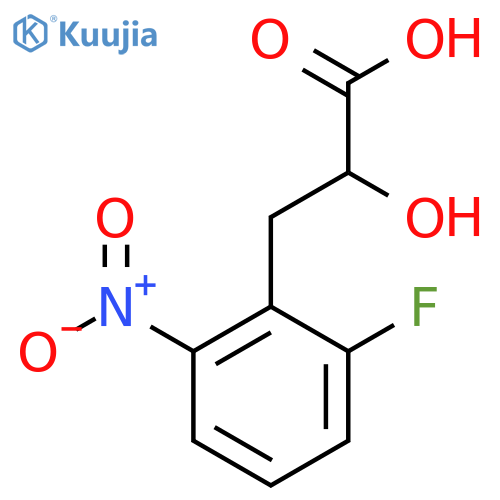 3-(2-fluoro-6-nitrophenyl)-2-hydroxypropanoic acid structure
