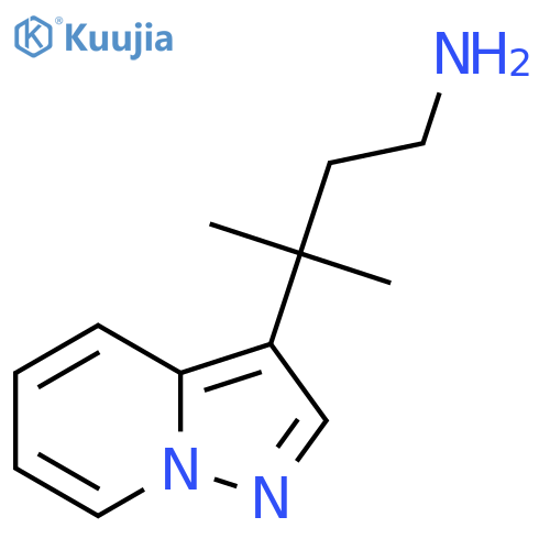 3-methyl-3-{pyrazolo1,5-apyridin-3-yl}butan-1-amine structure