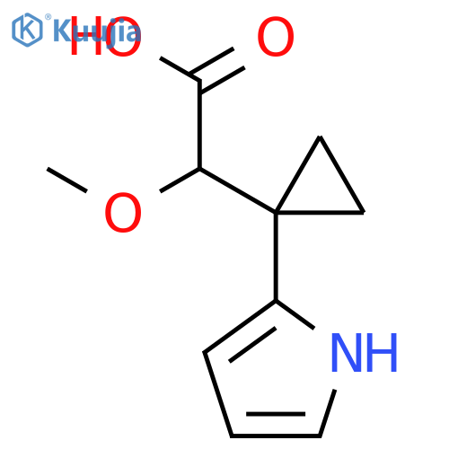 2-methoxy-2-1-(1H-pyrrol-2-yl)cyclopropylacetic acid structure
