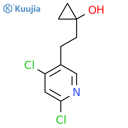 1-2-(4,6-dichloropyridin-3-yl)ethylcyclopropan-1-ol structure