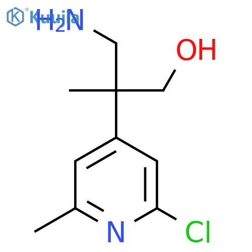 3-amino-2-(2-chloro-6-methylpyridin-4-yl)-2-methylpropan-1-ol structure