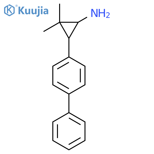 2,2-dimethyl-3-(4-phenylphenyl)cyclopropan-1-amine structure
