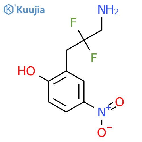 2-(3-amino-2,2-difluoropropyl)-4-nitrophenol structure
