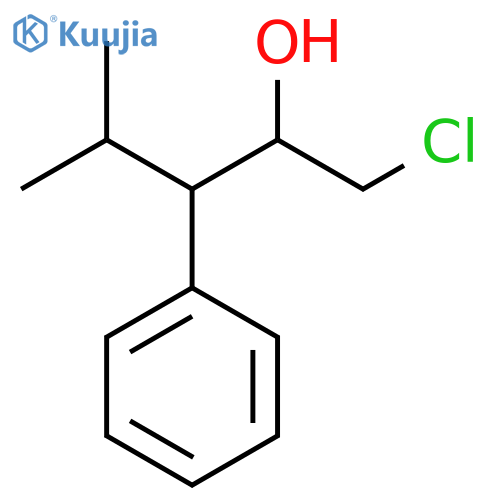 1-Chloro-4-methyl-3-phenylpentan-2-ol structure