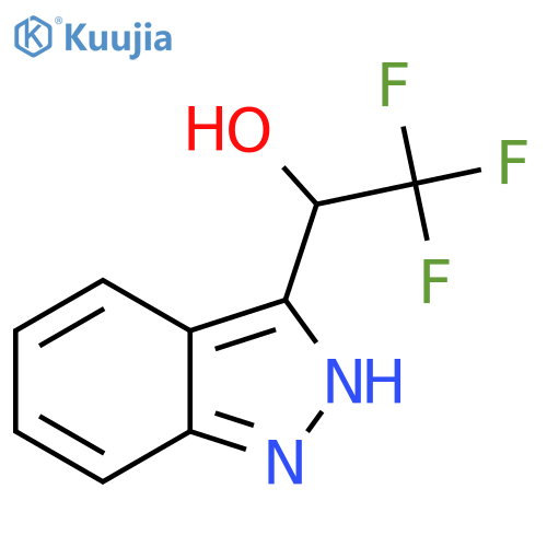 2,2,2-trifluoro-1-(1H-indazol-3-yl)ethan-1-ol structure