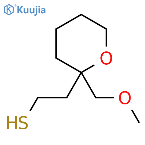 2-2-(methoxymethyl)oxan-2-ylethane-1-thiol structure