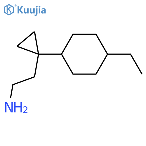 2-1-(4-ethylcyclohexyl)cyclopropylethan-1-amine structure