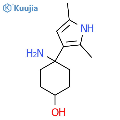 4-amino-4-(2,5-dimethyl-1H-pyrrol-3-yl)cyclohexan-1-ol structure