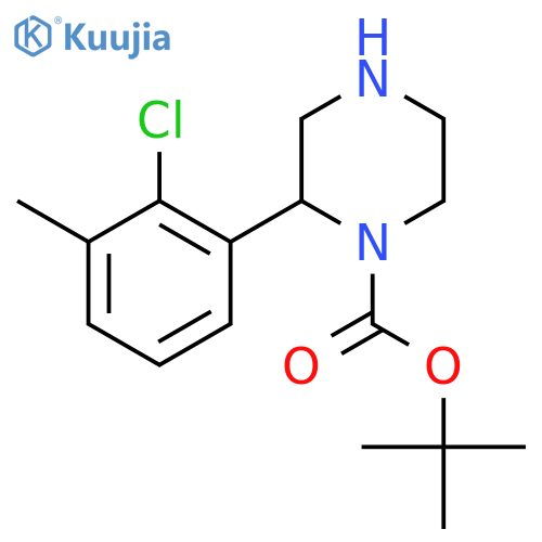 Tert-butyl 2-(2-chloro-3-methylphenyl)piperazine-1-carboxylate structure