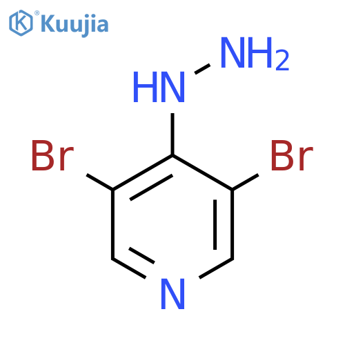3,5-dibromo-4-hydrazinylpyridine structure