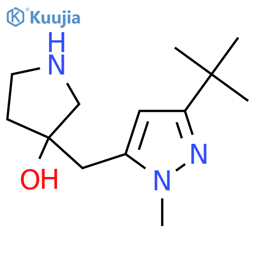 3-(3-tert-butyl-1-methyl-1H-pyrazol-5-yl)methylpyrrolidin-3-ol structure