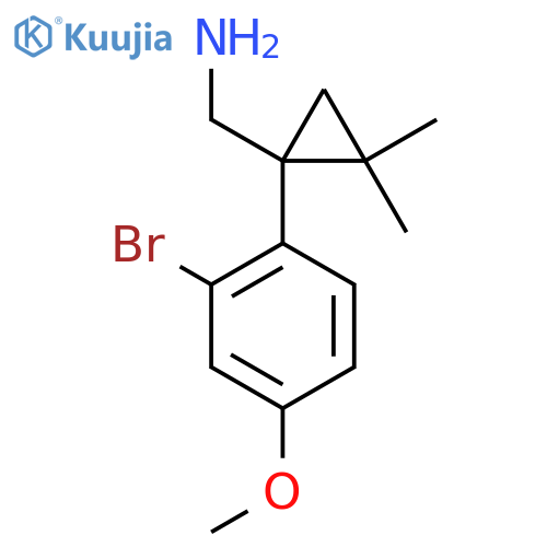 1-(2-bromo-4-methoxyphenyl)-2,2-dimethylcyclopropylmethanamine structure