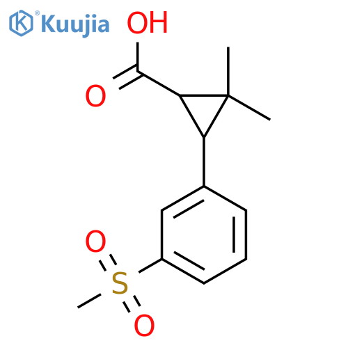 3-(3-methanesulfonylphenyl)-2,2-dimethylcyclopropane-1-carboxylic acid structure