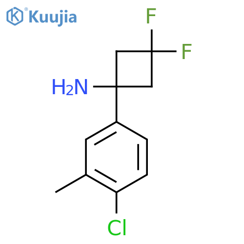 1-(4-chloro-3-methylphenyl)-3,3-difluorocyclobutan-1-amine structure