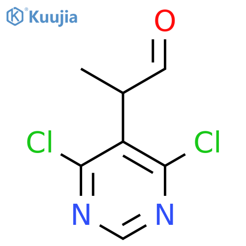 2-(4,6-dichloropyrimidin-5-yl)propanal structure