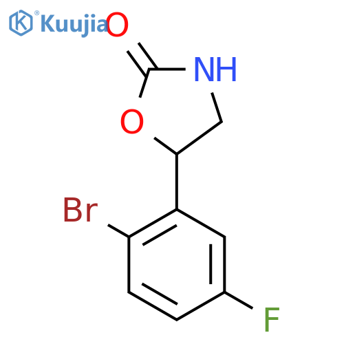 5-(2-bromo-5-fluorophenyl)-1,3-oxazolidin-2-one structure