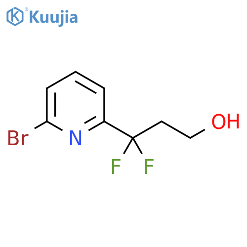 3-(6-bromopyridin-2-yl)-3,3-difluoropropan-1-ol structure