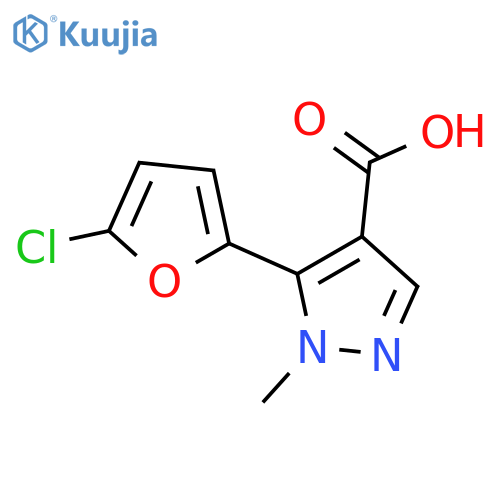 5-(5-chlorofuran-2-yl)-1-methyl-1H-pyrazole-4-carboxylic acid structure