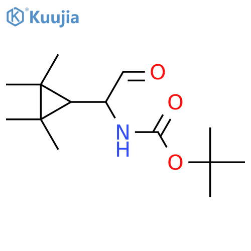 tert-butyl N-2-oxo-1-(2,2,3,3-tetramethylcyclopropyl)ethylcarbamate structure
