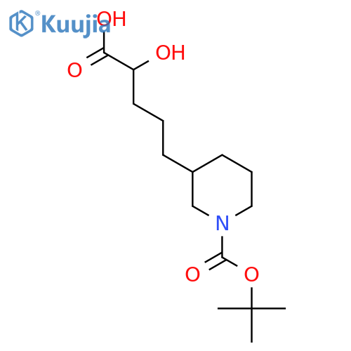 5-{1-(tert-butoxy)carbonylpiperidin-3-yl}-2-hydroxypentanoic acid structure