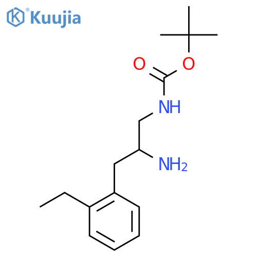 tert-butyl N-2-amino-3-(2-ethylphenyl)propylcarbamate structure