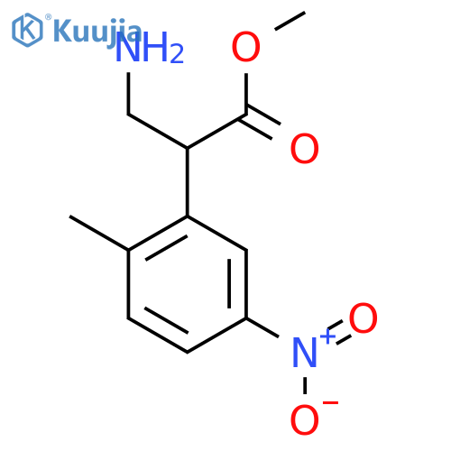 methyl 3-amino-2-(2-methyl-5-nitrophenyl)propanoate structure
