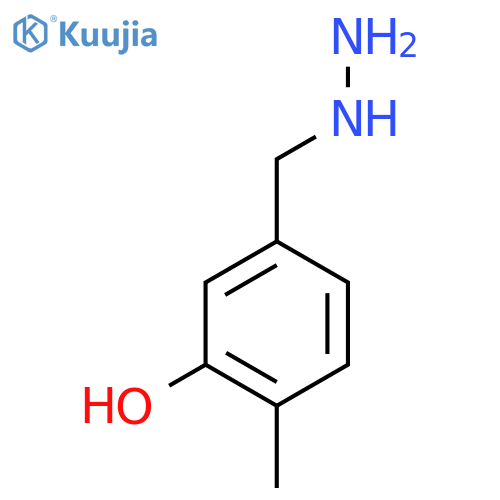 5-(hydrazinylmethyl)-2-methylphenol structure