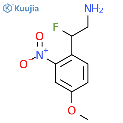 2-fluoro-2-(4-methoxy-2-nitrophenyl)ethan-1-amine structure