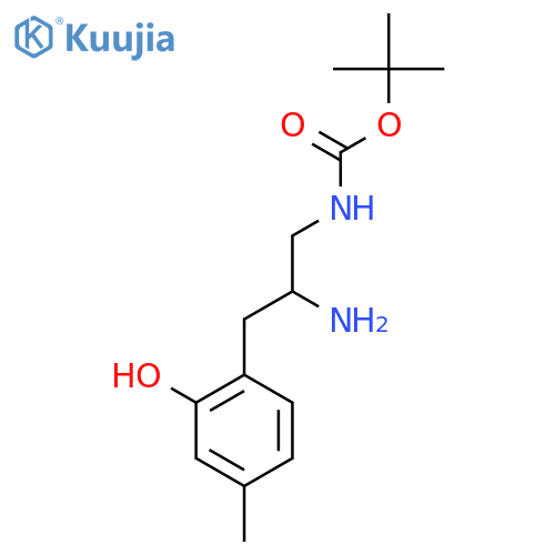 tert-butyl N-2-amino-3-(2-hydroxy-4-methylphenyl)propylcarbamate structure