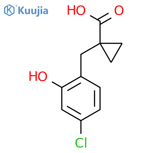 1-(4-chloro-2-hydroxyphenyl)methylcyclopropane-1-carboxylic acid structure