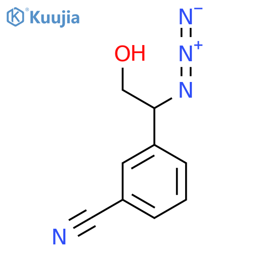 3-(1-azido-2-hydroxyethyl)benzonitrile structure