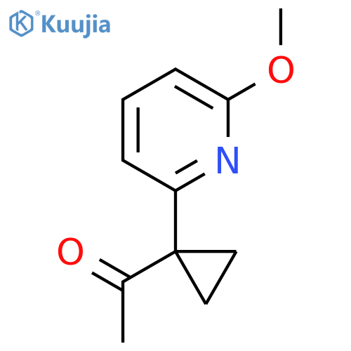 1-1-(6-methoxypyridin-2-yl)cyclopropylethan-1-one structure