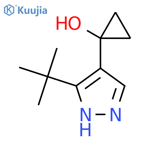 1-(3-tert-butyl-1H-pyrazol-4-yl)cyclopropan-1-ol structure