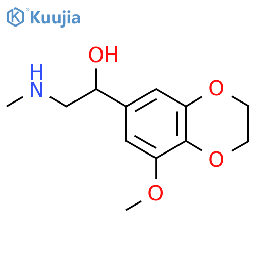 1-(8-methoxy-2,3-dihydro-1,4-benzodioxin-6-yl)-2-(methylamino)ethan-1-ol structure