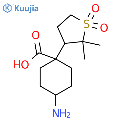 4-amino-1-(2,2-dimethyl-1,1-dioxo-1lambda6-thiolan-3-yl)cyclohexane-1-carboxylic acid structure