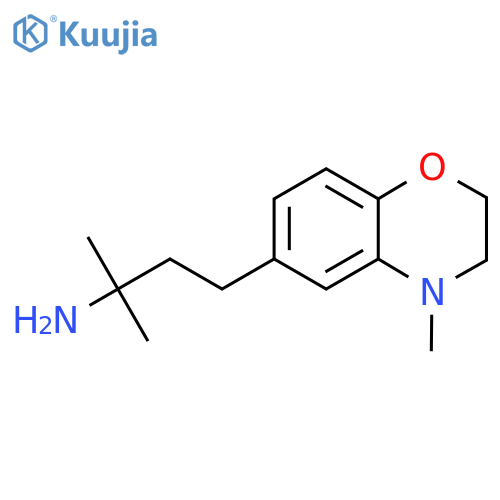 2-methyl-4-(4-methyl-3,4-dihydro-2H-1,4-benzoxazin-6-yl)butan-2-amine structure