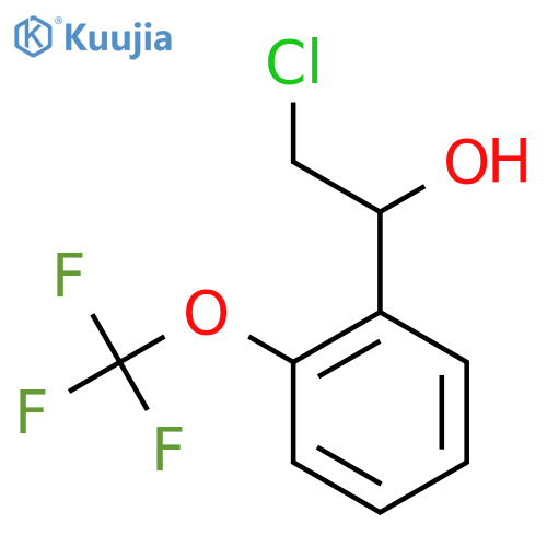 2-chloro-1-2-(trifluoromethoxy)phenylethan-1-ol structure