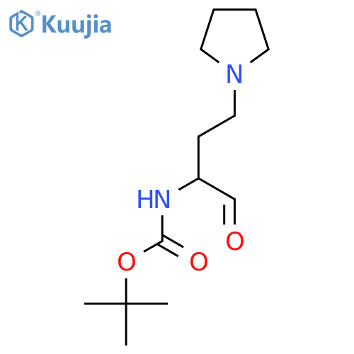 tert-butyl N-1-oxo-4-(pyrrolidin-1-yl)butan-2-ylcarbamate structure