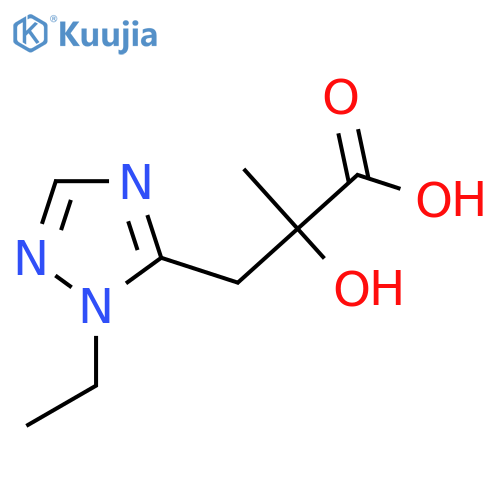 3-(1-ethyl-1H-1,2,4-triazol-5-yl)-2-hydroxy-2-methylpropanoic acid structure