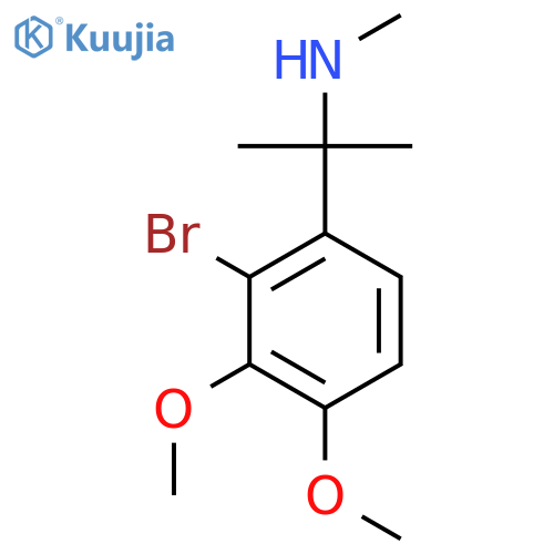 2-(2-bromo-3,4-dimethoxyphenyl)propan-2-yl(methyl)amine structure