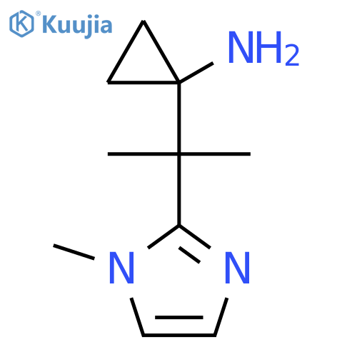 1-2-(1-methyl-1H-imidazol-2-yl)propan-2-ylcyclopropan-1-amine structure