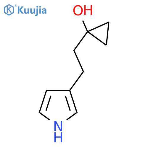 1-2-(1H-pyrrol-3-yl)ethylcyclopropan-1-ol structure
