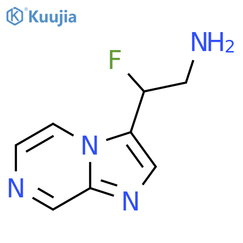 2-fluoro-2-{imidazo1,2-apyrazin-3-yl}ethan-1-amine structure